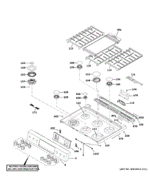 Control Panel & Cooktop parts for Ge Gas Range CGS750P2M3S1 from AppliancePartsPros.com