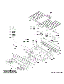 Control Panel & Cooktop parts for Ge Gas Range CGS750P3M2D1 from AppliancePartsPros.com