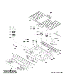 Control Panel & Cooktop parts for Ge Gas Range CGS750P4M2W2 from AppliancePartsPros.com