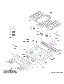 Control Panel & Cooktop parts for Ge Gas Range CGS750P4M3W2 from AppliancePartsPros.com