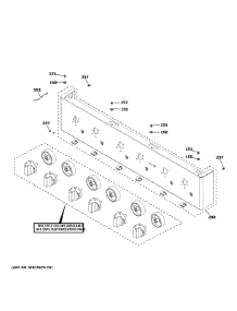 Control Panel parts for Ge Gas Cooktop CGU366P2T2S1 from AppliancePartsPros.com