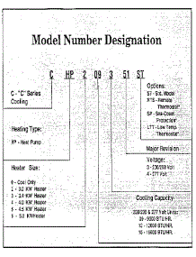 Model Graph parts for Climette/Keeprite/Zoneaire Heating Cooling Combined Unit CHP312351 from AppliancePartsPros.com