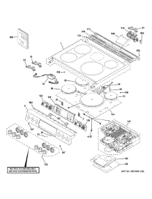 Control Panel & Cooktop parts for Ge Electric Range CHS900P4M6W2 from AppliancePartsPros.com