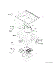 Cooktop parts for Ge Electric Range CHS90XM2N4S5 from AppliancePartsPros.com
