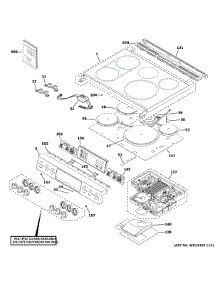 Control Panel & Cooktop parts for Ge Electric Range CHS950P4M2W2 from AppliancePartsPros.com