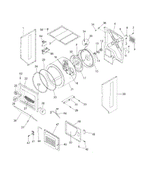 Upper Cabinet / Drum Heater parts for Crosley Laundry Center CLCE500FW0 from AppliancePartsPros.com