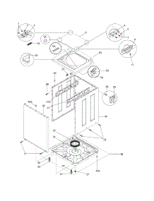 Lower Cabinet / Top parts for Crosley Laundry Center CLCE500FW1 from AppliancePartsPros.com
