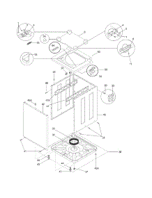 Lower Cabinet / Top parts for Crosley Laundry Center CLCE500FW2 from AppliancePartsPros.com