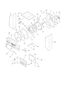 Upper Cabinet / Drum Heater parts for Crosley Laundry Center CLCE500FW4 from AppliancePartsPros.com