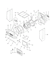 Upper Cabinet / Drum Heater parts for Crosley Laundry Center CLCE900FW1 from AppliancePartsPros.com