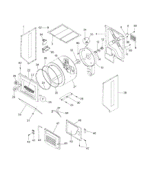 Upper Cabinet / Drum Heater parts for Crosley Laundry Center CLCG500FW1 from AppliancePartsPros.com