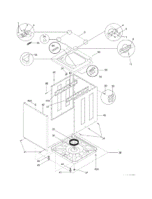 Lower Cabinet / Top parts for Crosley Laundry Center CLCG500FW3 from AppliancePartsPros.com