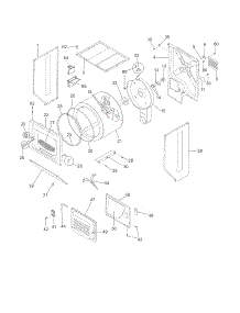 Upper Cabinet / Drum Heater parts for Crosley Laundry Center CLCG500FW5 from AppliancePartsPros.com