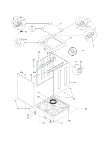 Lower Cabinet / Top parts for Crosley Laundry Center CLCG500FW5 from AppliancePartsPros.com