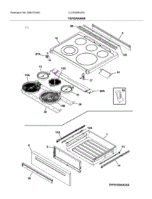 Top / Drawer parts for Frigidaire Electric Range CLEH3054UFD from AppliancePartsPros.com