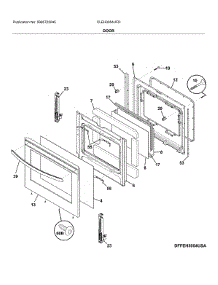 Door parts for Frigidaire Electric Range CLEH3054UFD from AppliancePartsPros.com