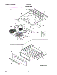 Top / Drawer parts for Frigidaire Electric Range CLEH3054UFE from AppliancePartsPros.com