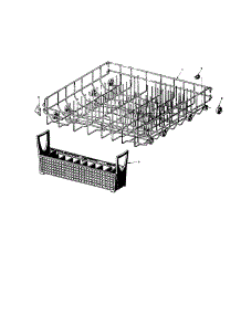 Lower Rack Unit parts for Insinkerator Dishwasher CLSUP-2 from AppliancePartsPros.com
