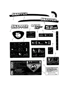 Decals parts for Snapper Front-Engine Lawn Tractor CLT24520 from AppliancePartsPros.com