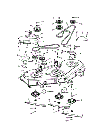 52" Deck Blade Drive parts for Snapper Front-Engine Lawn Tractor CLT24520 (7800345) from AppliancePartsPros.com