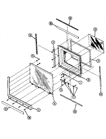 Door parts for Crosley Countertop Microwave CM4110P from AppliancePartsPros.com