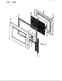 Door parts for Crosley Countertop Microwave CM52 from AppliancePartsPros.com