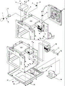 Oven Cavity Assembly parts for Amana Microwave CMA2000BK-P1194109M from AppliancePartsPros.com