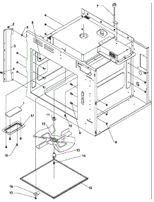 Oven Cavity & Stirrer System parts for Amana Microwave CMA2230-P1194113M from AppliancePartsPros.com