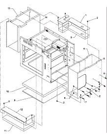 Outer Cabinet Assembly parts for Amana Microwave CMA2230B3-P1194119M from AppliancePartsPros.com