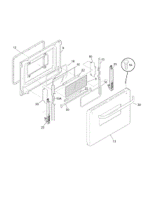 Door parts for Universal Multiflex (Frigidaire) Electric Range CMEF212EB8 from AppliancePartsPros.com