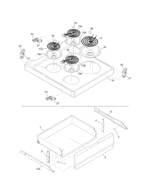 Top / Drawer parts for Universal Multiflex (Frigidaire) Electric Range CMEF212ES6 from AppliancePartsPros.com