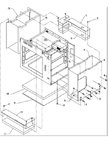 Outer Cabinet Assembly parts for Amana Microwave CMM2230CS-P1194123M from AppliancePartsPros.com