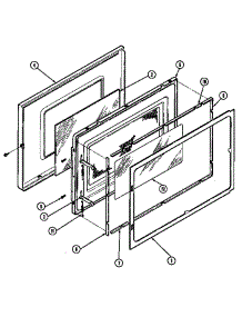 Door parts for Crosley Countertop Microwave CMW50E from AppliancePartsPros.com