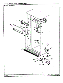 Fresh Food Compartment parts for Crosley Side-By-Side Refrigerator CNS22V8/CR16A from AppliancePartsPros.com