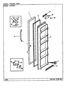 Freezer Door parts for Crosley Side-By-Side Refrigerator CNS22V8/CR16A from AppliancePartsPros.com