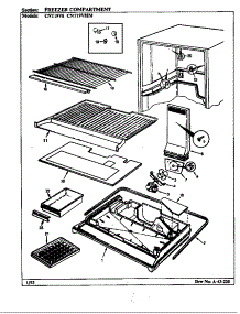 Freezer Compartment (Cnt19v8 / Bc54a) (Cnt19v8 / Bc54c) (Cnt19v8a / Bc54a) (Cnt19v8a / Bc54c) parts for Crosley Top-Mount Refrigerator CNT19V8H/BC54A from AppliancePartsPros.com
