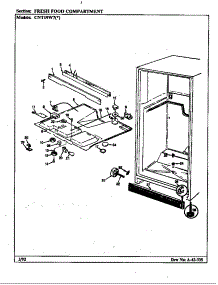 Fresh Food Compartment (Cnt19w7 / Cc53a) (Cnt19w7a / Cc56a) parts for Crosley Top-Mount Refrigerator CNT19W7A/CC56A from AppliancePartsPros.com