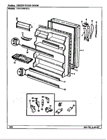 Fresh Food Door (Cnt19w7 / Cc53a) (Cnt19w7 / Cc56a) parts for Crosley Top-Mount Refrigerator CNT19W7A/CC56A from AppliancePartsPros.com