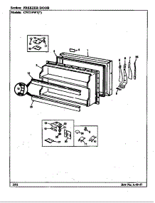 Freezer Door parts for Crosley Top-Mount Refrigerator CNT19W7A/CC56A from AppliancePartsPros.com