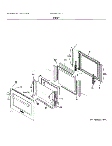 Door parts for Frigidaire Electric Range CPEH3077RFJ from AppliancePartsPros.com