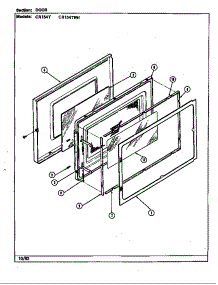 Door parts for Crosley Countertop Microwave CR154T from AppliancePartsPros.com