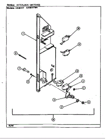 Interlock Switches parts for Crosley Countertop Microwave CR4614T from AppliancePartsPros.com