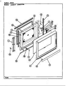 Door parts for Crosley Countertop Microwave CR4614TWH from AppliancePartsPros.com
