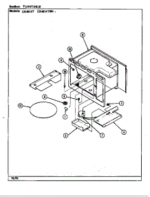 Turntable parts for Crosley Countertop Microwave CR4614TWH from AppliancePartsPros.com