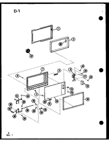 Door parts for Amana Countertop Microwave CRC-8-P75260-2M from AppliancePartsPros.com