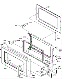 Door parts for Amana Microwave CRC514D-P1312701M from AppliancePartsPros.com