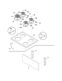 Top / Drawer parts for Crosley Electric Range CRE3500GWBA from AppliancePartsPros.com
