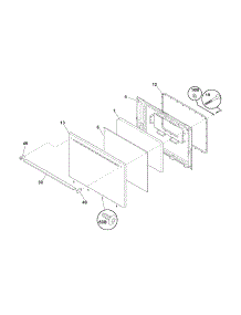 Door parts for Crosley Electric Range CRE3510LWA from AppliancePartsPros.com
