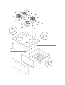 Top / Drawer parts for Crosley Electric Range CRE3520GWWA from AppliancePartsPros.com