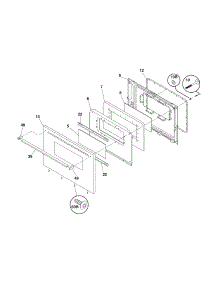 Door parts for Crosley Electric Range CRE3520GWWA from AppliancePartsPros.com
